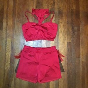 Two piece dance costume